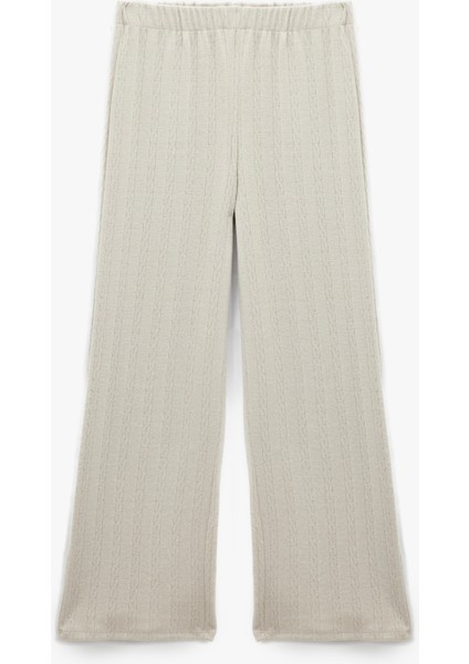 Rahat Kalıp Standart Bel Dokulu Pijama Altı