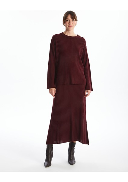 Yeni Sezon Beli Lastikli Kadın Triko Etek