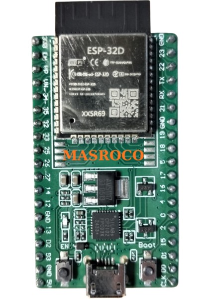 -32D Wi-Fi & Bluetooth Geliştirme Kartı (ESP32_DEVKITC-V4 – Yeşil)+Kablo Hediyeli