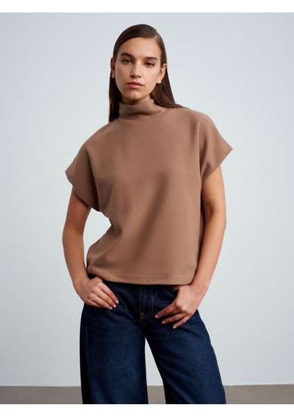 32148 Dik Yaka Örme Top-Vizon