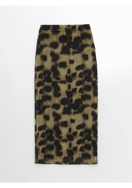 Yeni Sezon Beli Lastikli Ekstra Dar Fit Desenli Kadın Etek indirimleri