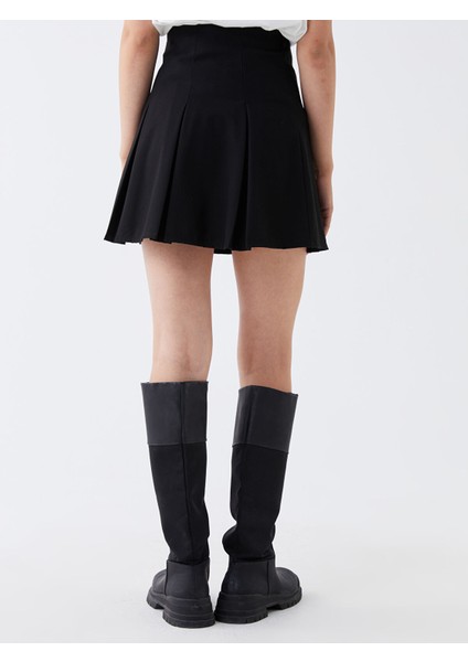 Yeni Sezon Beli Fermuarlı Düz Pileli Kadın Etek fırsatları