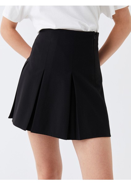 Yeni Sezon Beli Fermuarlı Düz Pileli Kadın Etek indirimleri