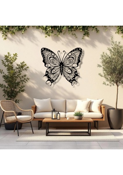 Kelebek Figürlü Metal Duvar Dekoru – Zarafet ve Özgürlüğün Sembolü