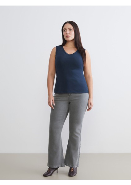 Yeni Sezon Büyük Beden V Yaka Kadın Atlet 2'li fırsatları