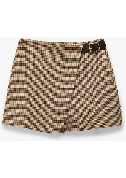 Ekose Kahverengi Kadın Etek 6WAK40182PW modelleri