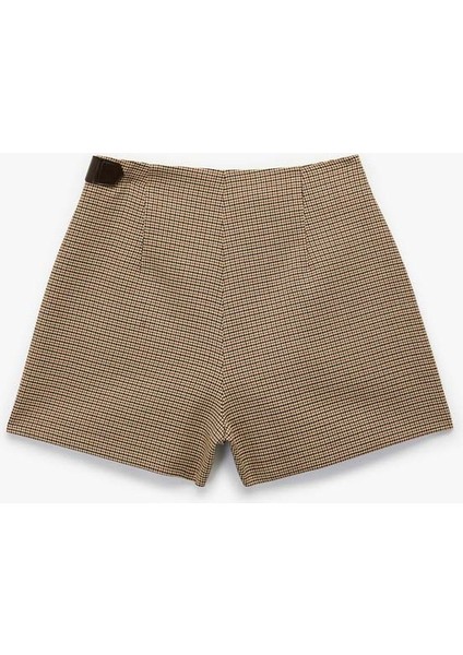 Ekose Kahverengi Kadın Etek 6WAK40182PW fırsatları