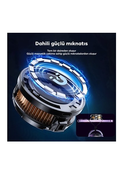 Cx-07 Mandallı Telefon Soğutucu Fan Aliminyum Manyetik Destekli Soğutucu