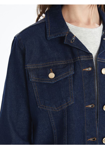 Yeni Sezon Gömlek Yaka Kadın Jean Ceket fırsatları