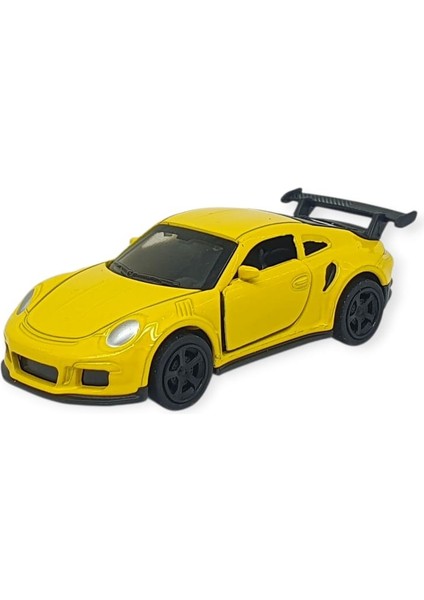 Çek Bırak Metal Küçük Arabalar 8 cm - 6411A-19 - Sarı