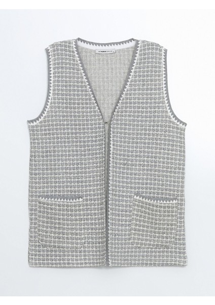 Yeni Sezon V Yaka Ekose Kadın Yelek indirimleri