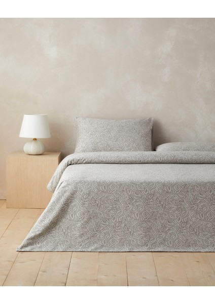 Terra Soul Jakarlı Çift Kişilik Nevresim Takımı 200X220 cm Bej