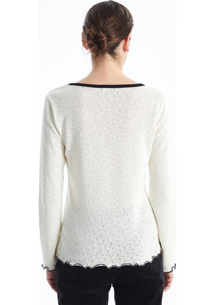 Yeni Sezon Bisiklet Yaka Kendinden Desenli Uzun Kollu Kadın Body fırsatları