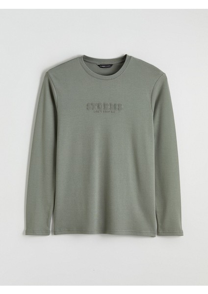 Yeni Sezon Bisiklet Yaka Uzun Kollu Baskılı Erkek Tişört indirimleri