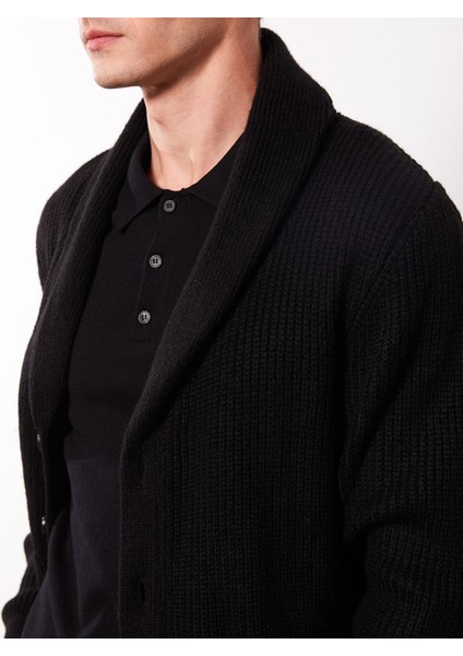 Yeni Sezon Slim Fit Şal Yaka Uzun Kollu Erkek Triko Hırka modelleri