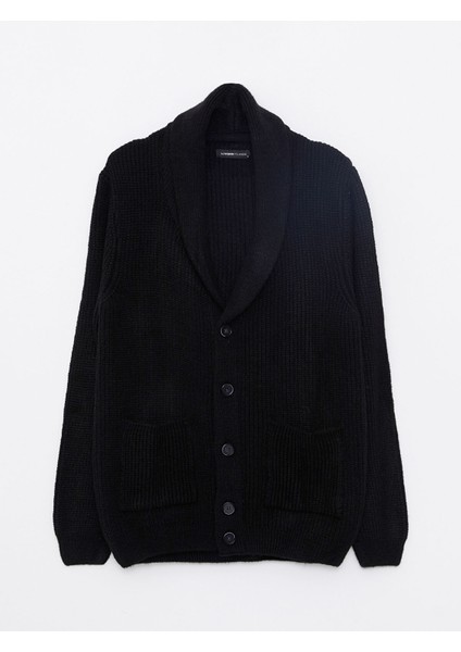 Yeni Sezon Slim Fit Şal Yaka Uzun Kollu Erkek Triko Hırka indirimleri