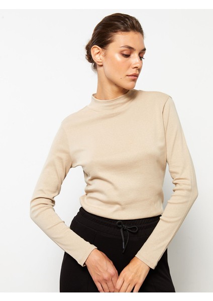 Yeni Sezon Dik Yaka Düz Uzun Kollu Kadın Body modelleri