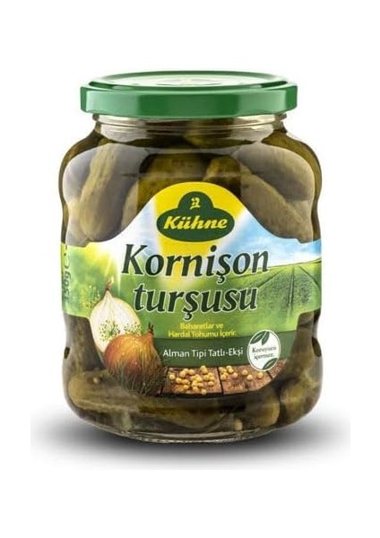 Kühne Alman Tipi Kornişon Turşusu 350 ml