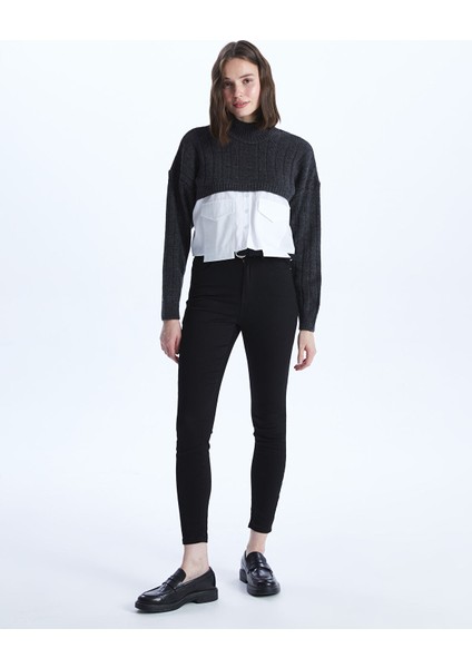 Yeni Sezon Yarım Balıkçı Yaka Kadın Triko Kazak modelleri