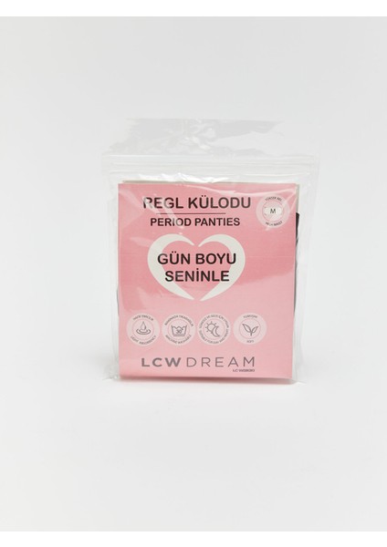 Yeni Sezon Yüksek Bel Dantel Detaylı Klasik Regl Destek Külodu