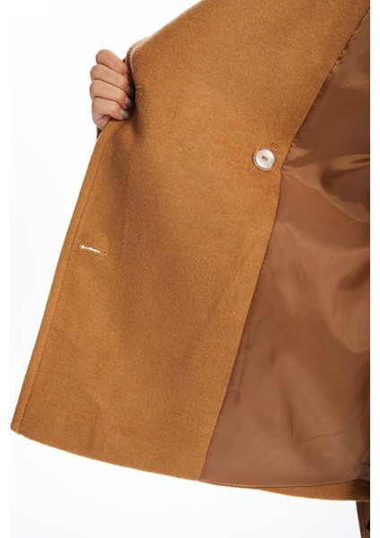 Yeni Sezon Kruvaze Yaka Kadın Kaşe Kaban fırsatları