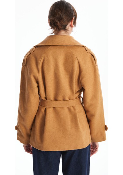 Yeni Sezon Kruvaze Yaka Kadın Kaşe Kaban indirimleri