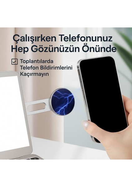 Manyetik Telefon Tutucu | Laptop, Araba Ekranı ve Monitör Uyumlu – Güçlü Mıknatıs, Iz Bırakmayan Yapışkan, Katlanabilir Alüminyum fiyatları
