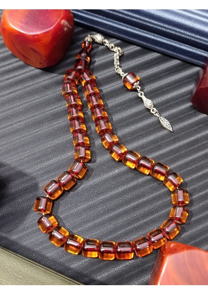 Sıkma Kehribar Tesbih – Bal Renk, Kapsül Kesim