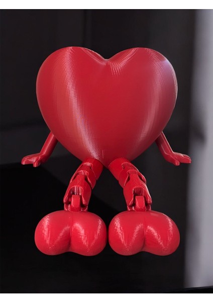 Büyük Kalp Figürü Emoji Heykeli – Masaüstü Ofis Dekorasyonu, Sevgiliye Hediye Obje 15CM