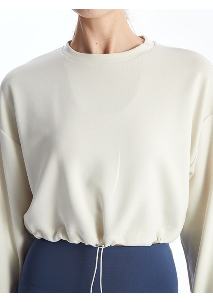 Yeni Sezon Bisiklet Yaka Düz Oversize Kadın Sweatshirt modelleri