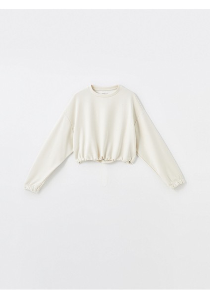 Yeni Sezon Bisiklet Yaka Düz Oversize Kadın Sweatshirt indirimleri