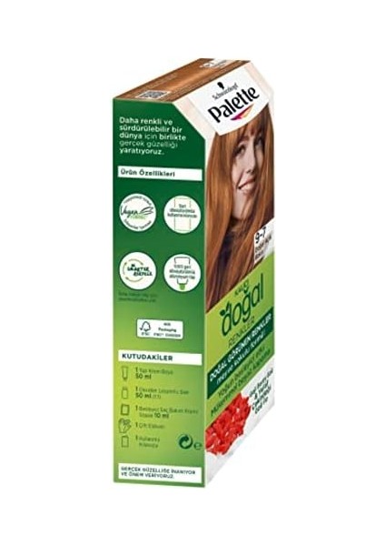 Palette Kalıcı Doğal Renkler Saç Boyası 9-7 Doğal Açık Bakır fiyatları