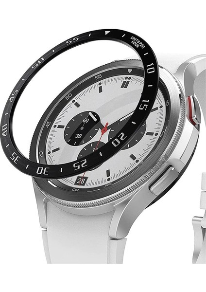 Galaxy 4 (46MM) Spor Koruyucu Metal Çerçeve Bezel Siyah