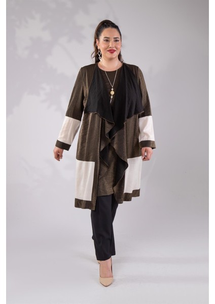 Kadın Büyük Beden Iki Renk Kahverengi Tunik fırsatları