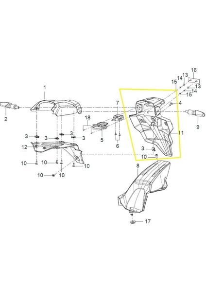 ADV125 Arka Çamurluk fiyatları