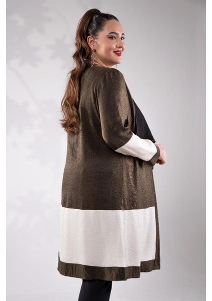 Kadın Büyük Beden Iki Renk Kahverengi Tunik indirimleri