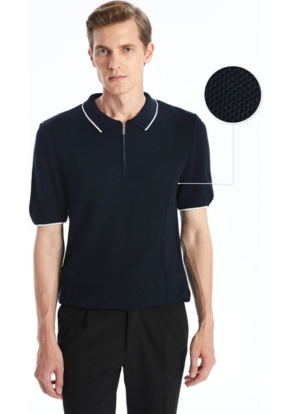 Yeni Sezon Polo Yaka Kısa Kollu Erkek Dokulu Tişört