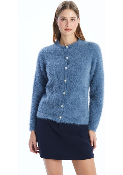 Yeni Sezon Bisiklet Yaka Kadın Triko Hırka