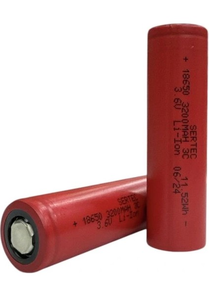 18650 3.7V 3200 Mah 3c Li-Ion Şarjlı Pil