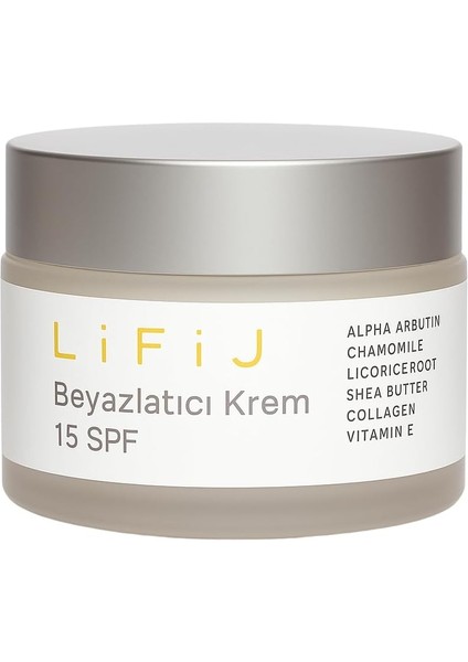 Lifij Beyazlatıcı Krem, Alfa-Arbutin ile Cilt Tonunda Homojen Görünüm, 15 Spf, Cologen, Anti-Aging Aydınlatıcı Krem, Güneşe ve Yaşa Bağlı Renk Hiperpigmentasyon Önleyici (50 Ml) modelleri
