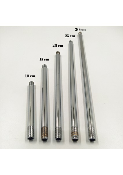Dekoratif Avize Abajur Masa Lambası Uzatma Borusu Krom Renk 10 cm modelleri