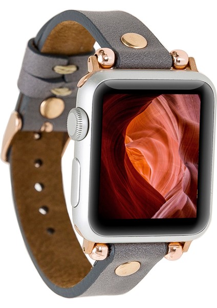 Apple Watch Uyumlu Deri Kordon Ferro 38-40-41MM Rt Rst9