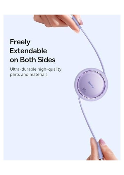 2 Draw Makaralı Type-C 100W Kablo 1m. Mor fiyatları