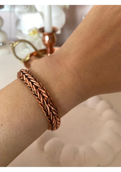 Parla Bakır Yılan Model Parlak Bakır Bileklik (Kadın-Erkek) fırsatları