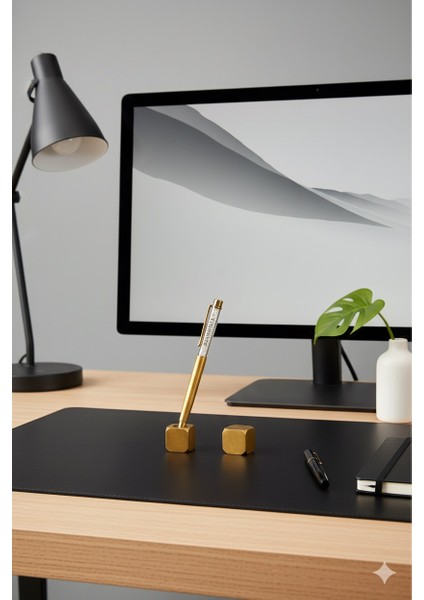 Som Pirinç Kare 24X24 mm Kalem Tutucu ve Kağıt Ağırlığı – Şık Masaüstü Aksesuarı fiyatları