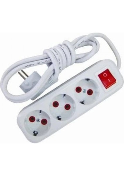 2 mt Kablolu Anahtarlı 3 Lü Topraklı Grup Priz fiyatları