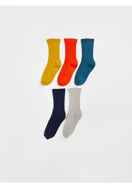 Yeni Sezon Basic Erkek Çocuk Soket Çorap 5'li