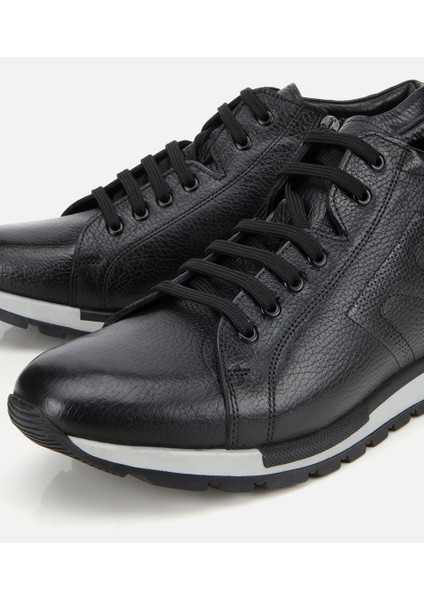 02BOH284840A100 ERKEK Deri Siyah Rahat Casual Bot modelleri