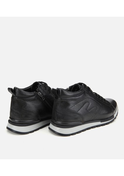 02BOH284840A100 ERKEK Deri Siyah Rahat Casual Bot fırsatları