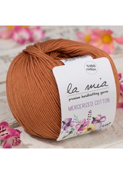 La Mia Mercerized Cotton Açık Kahverengi El Örgü Ipi - 211 - 33580